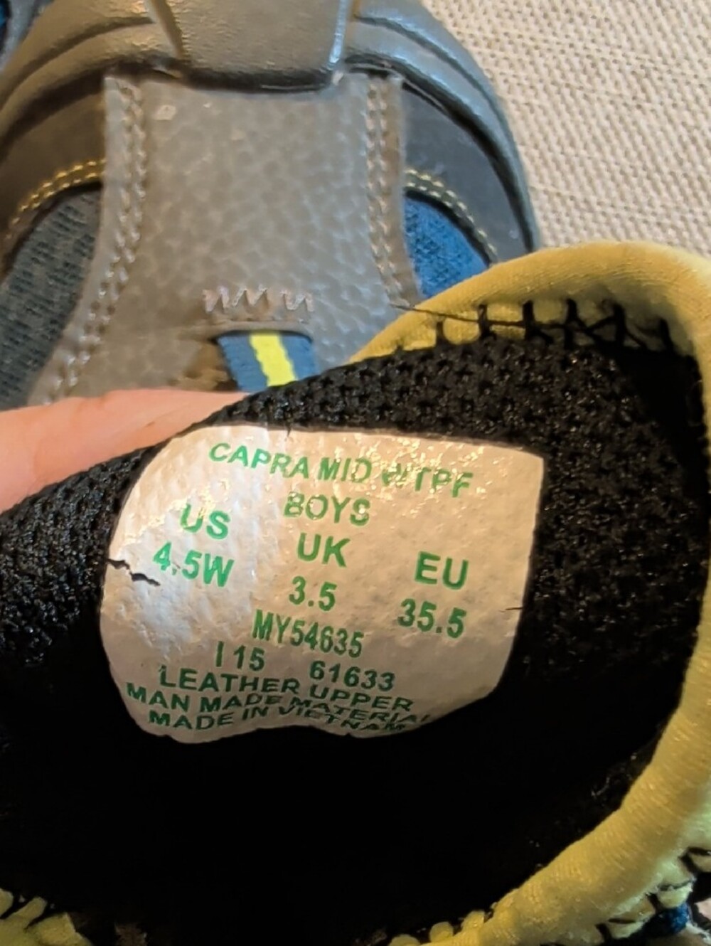 Kids Black and Gray Athletic Outdoor Shoes - Picture 6 of 6